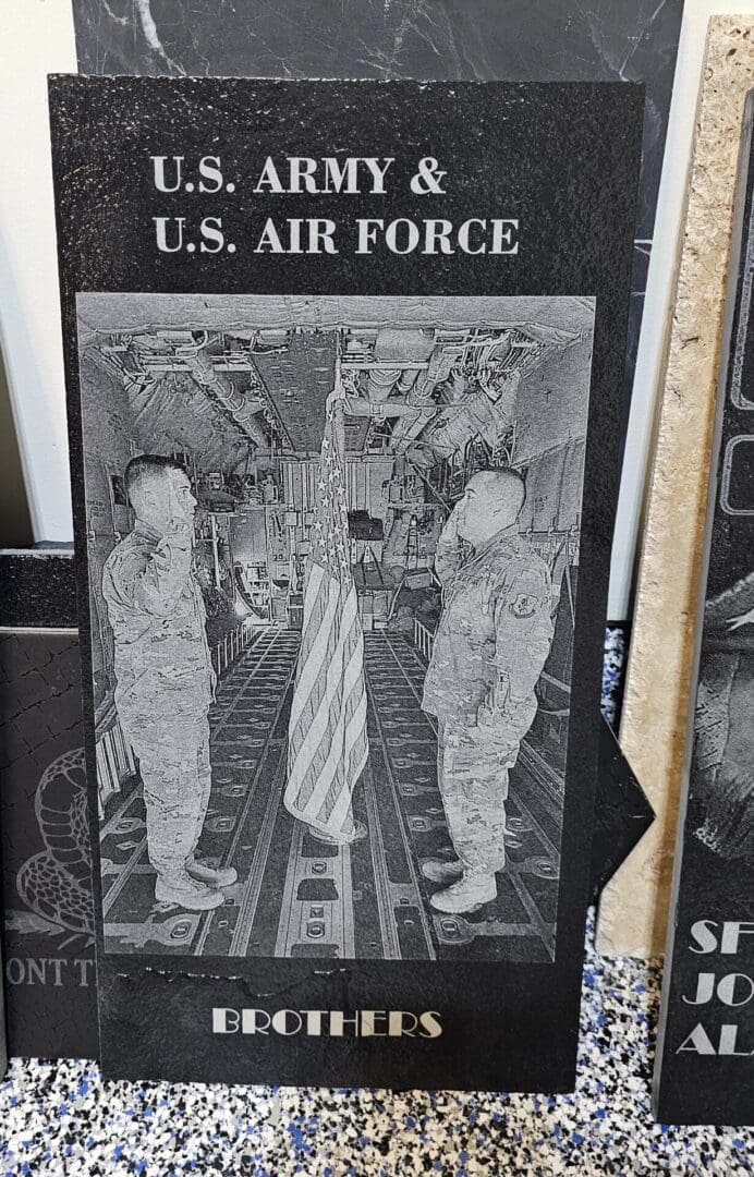 A book cover with two men in uniform standing next to each other.